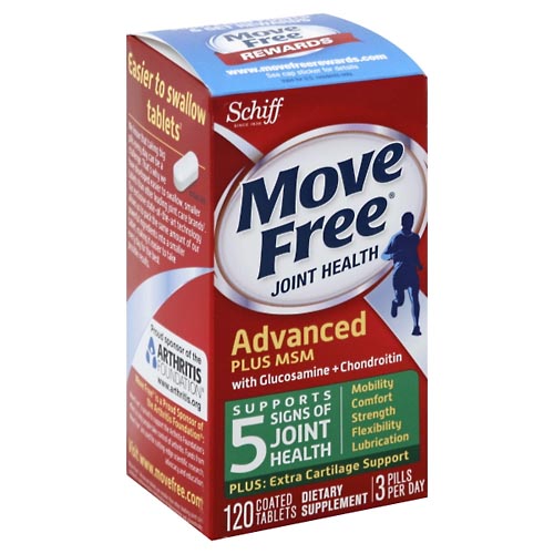 Image for Move Free Joint Health, Advanced Plus MSM, Coated Tablets,120ea from Hospital Pharmacy West