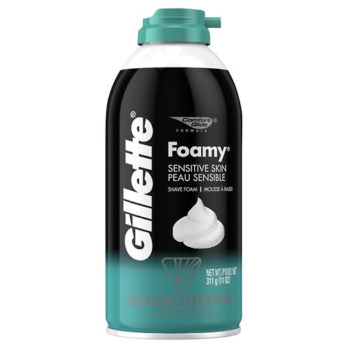 Image for Gillette Shave Foam, Foamy, Sensitive Skin,11oz from Hospital Pharmacy West