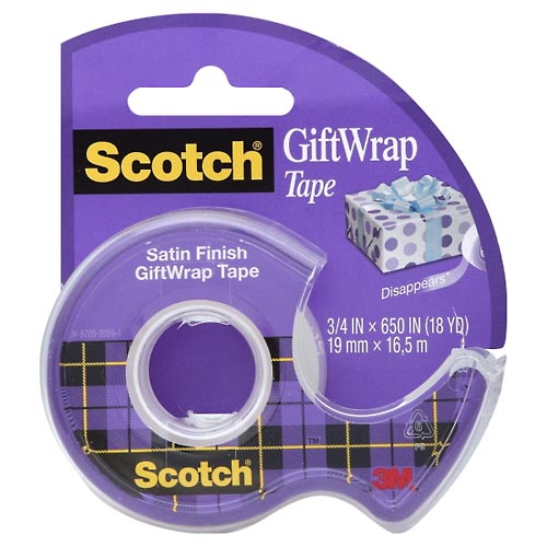 Image for Scotch Tape, GiftWrap, Satin Finish,1ea from Hospital Pharmacy West