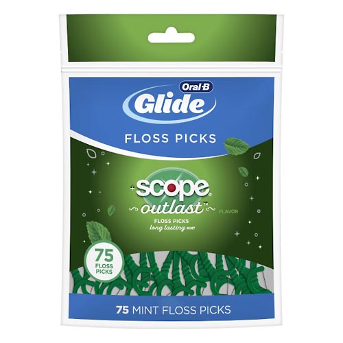 Image for Oral B Floss Picks, +Scope Outlast, Mint Flavor,75ea from Hospital Pharmacy West