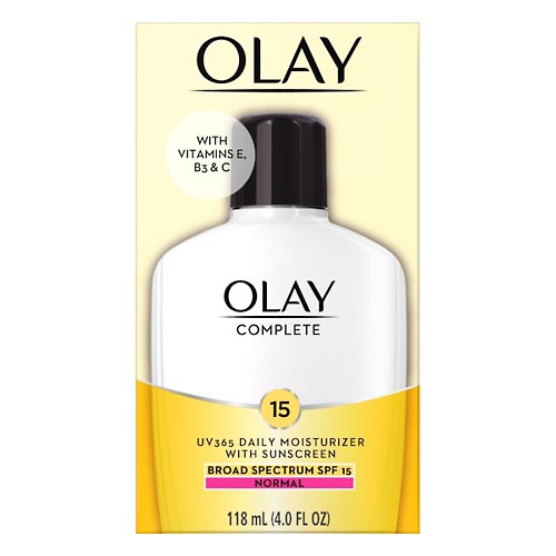 Image for Olay Daily Moisturizer, UV365 with Sunscreen, Normal, Broad Spectrum SPF 15,118ml from Hospital Pharmacy West