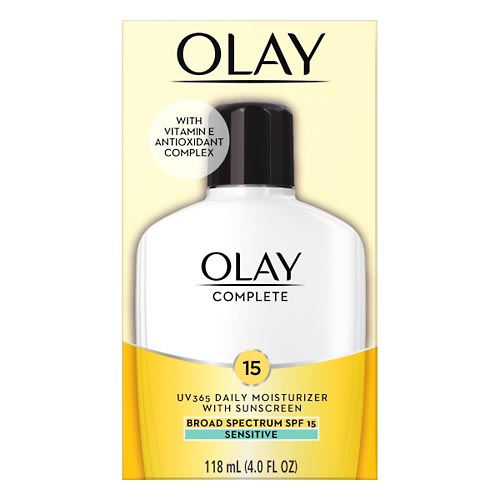 Image for Olay Daily Moisturizer, UV365 with Sunscreen, Sensitive, Broad Spectrum SPF 15,118ml from Hospital Pharmacy West