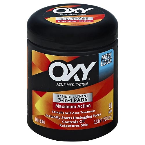 Image for Oxy Acne Medication, Rapid Treatment, Maximum Action, 3-in-1 Pads,90ea from Hospital Pharmacy West